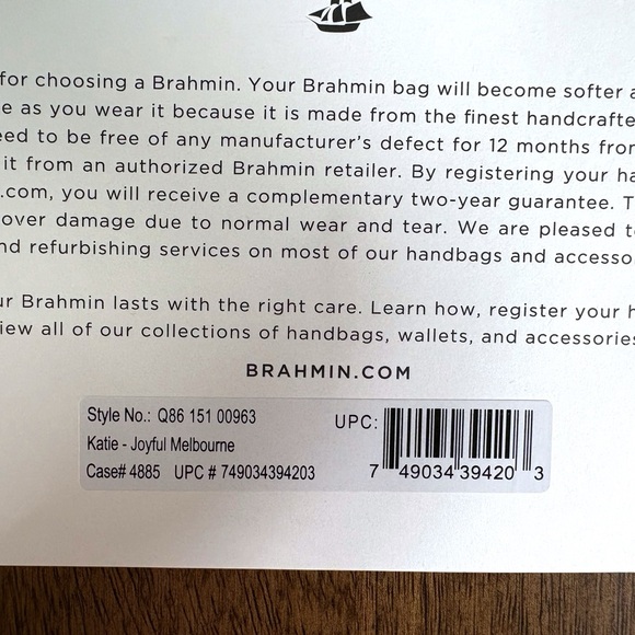 Brahmin EUC Katie - Joyful Melbourne - Pearl Shimmer - HTF - RARE - Picture 14 of 14